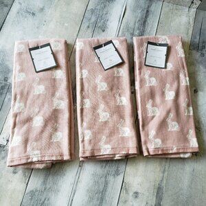 NWT - Threshold Bunny Rabbit Hand Towel (set of 3)